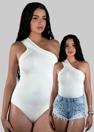 Anna's Tummy Control Shaping Bodysuit White