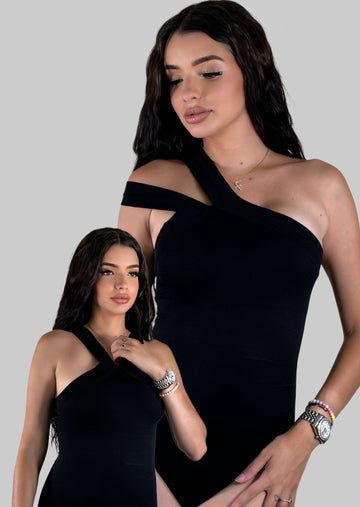 Anna's Tummy Control Shaping Bodysuit Black