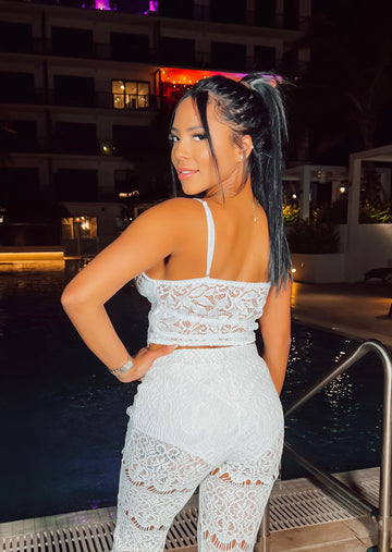 Julia’s Bralette Lace Cami Top White