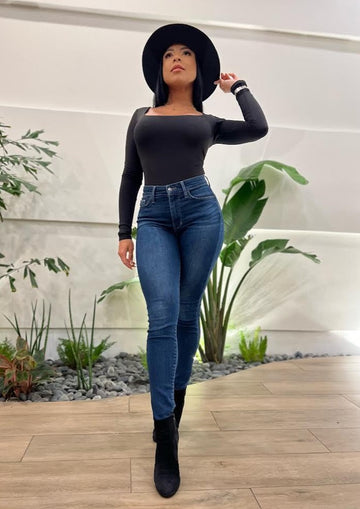 No Regrets Bodysuit Black