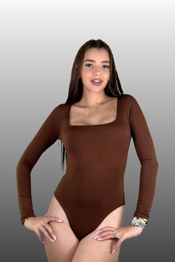 No Regrets Bodysuit Brown