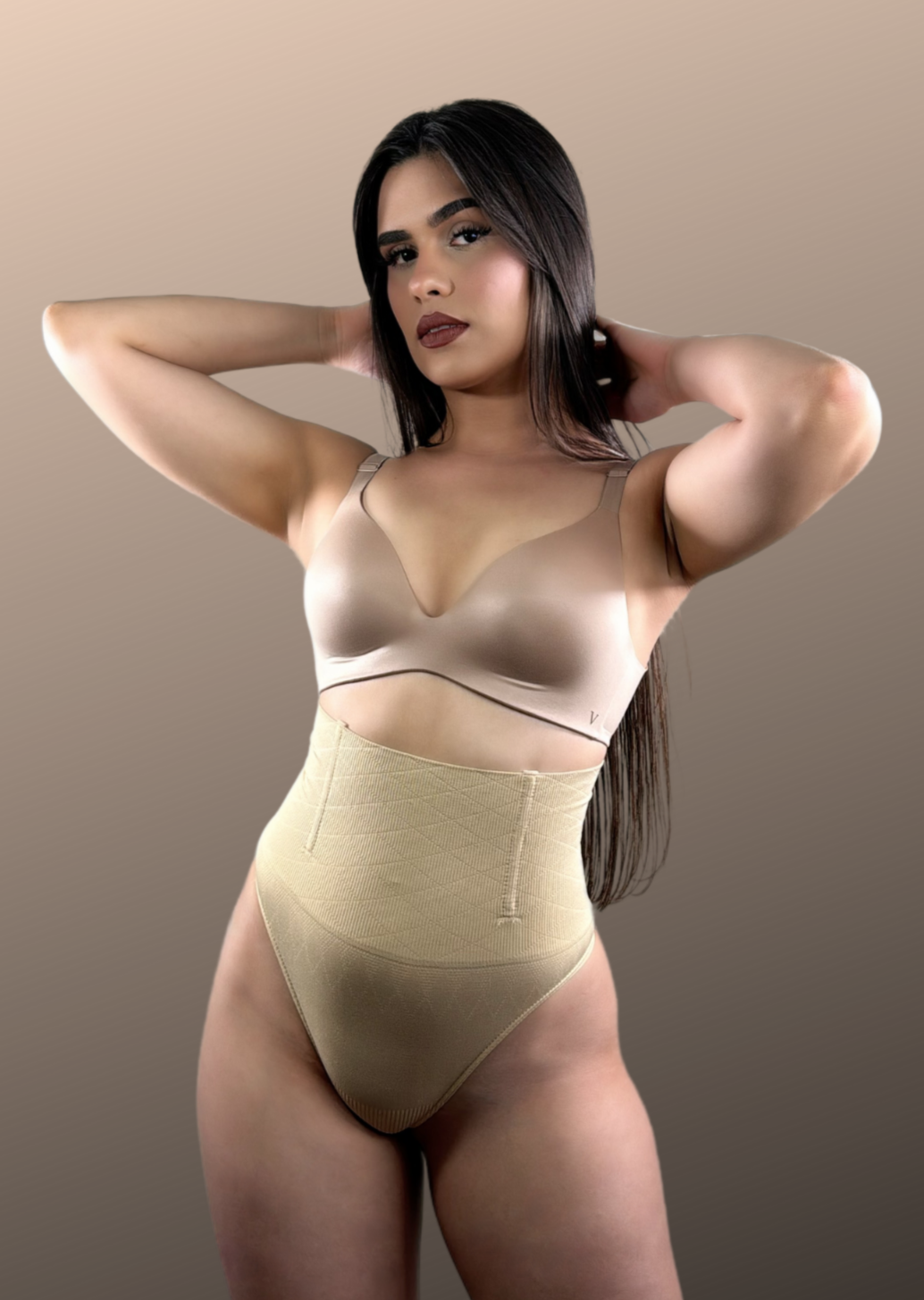 Breathable Latex Open Bust Tummy Control Firm Compression Shapewear