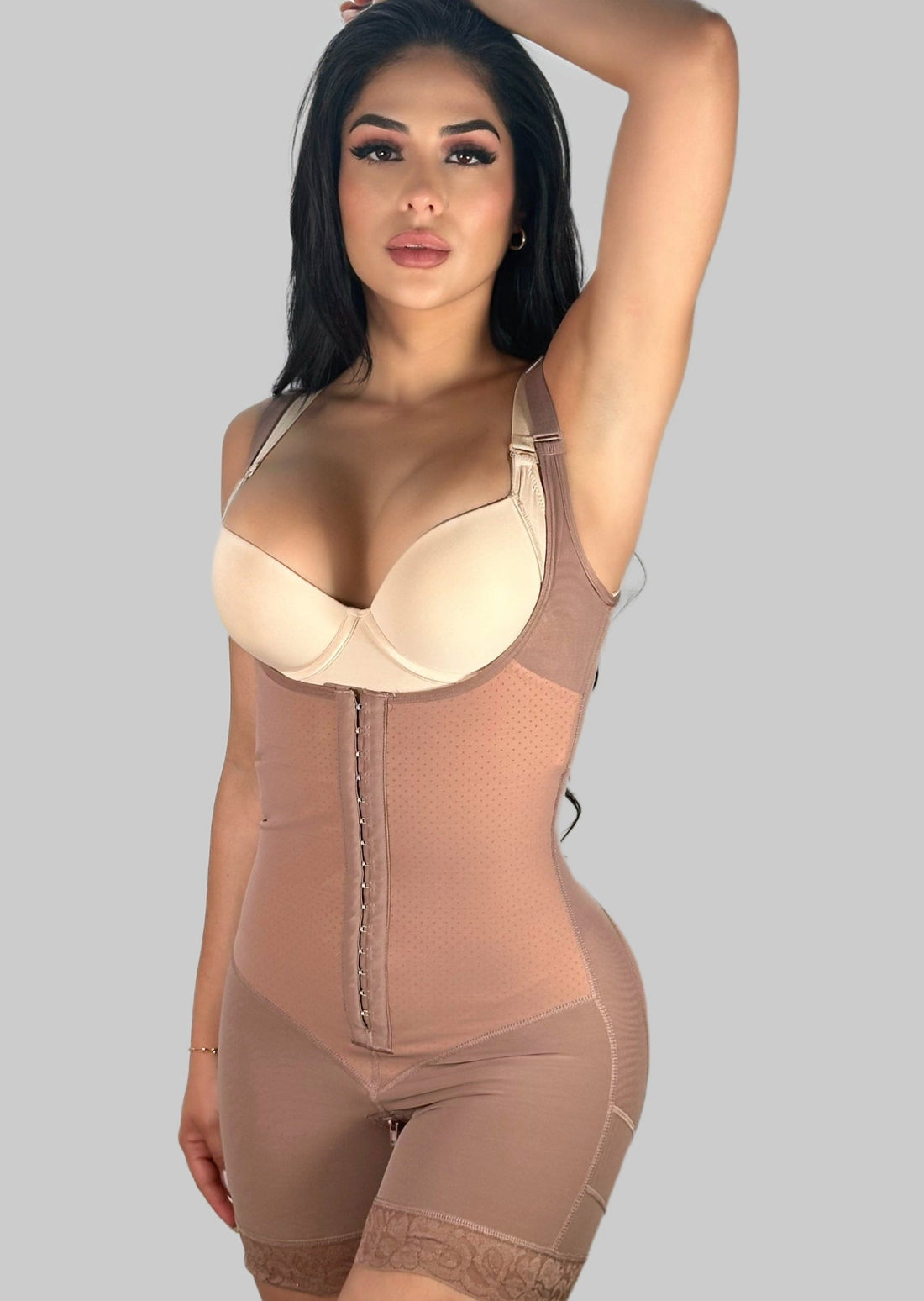 Postparto Breathable Latex Tummy Control Firm Compression + Butt Lifter Shapewear