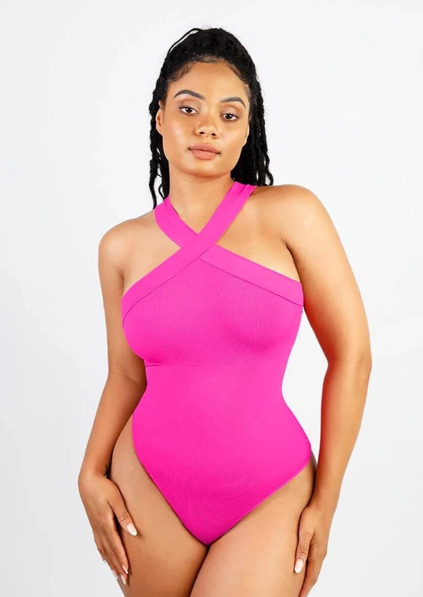 Anna's Tummy Control Shaping Bodysuit Pink