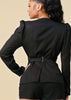 Boss Lady Blazer Short  Set Black