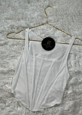 Gypsy Corset Tops White