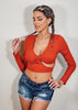 Lia's Casual Top Rust