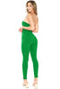 SNATCHED UNDER BUST TUBE TOP JUMPSUIT GREEN