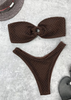 Cubana Bandeau Bikini Brown