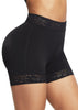 Comfort High Waist Lace Butt Enhancer Panty Curve Smoothing Black