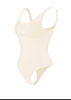 🌿 Eco-friendly Seamless Outerwear Belly Control Thong Bodysuit Cream