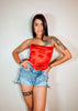 She's a Keeper Satin Corset Party Tops