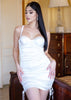 Modern Cinderella Silky White Party Dress